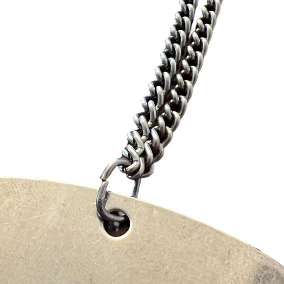 French Army Issued Dog Tag & Chain Unused VTG 1960s Original 14" Chain 1.75" Tag - Picture 4 of 14